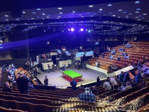View of Snooker  from Seat Block ORANGE  at Crucible Theatre