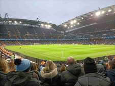 View of Football from Seat Block 140 at Etihad Stadium Manchester