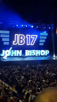 View of John bishop from Seat Block at Utilita Arena Sheffield