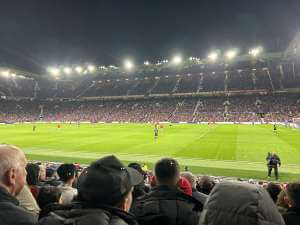 View of Manchester vs Copenhagen  from Seat Block MUNICH  at Old Trafford
