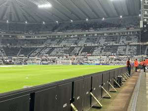 View of  Newcastle v PSG  from Seat Block GALLOWGATE EAST CORNER at St James' Park Stadium