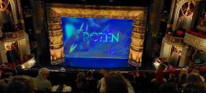 View of Frozen from Seat Block GRAND CIRCLE at Theatre Royal Drury Lane