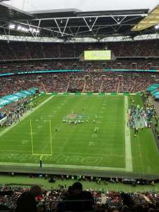 View of NFL Miami Dolphins v New Orleans Saints from Seat Block 512 at Wembley Stadium