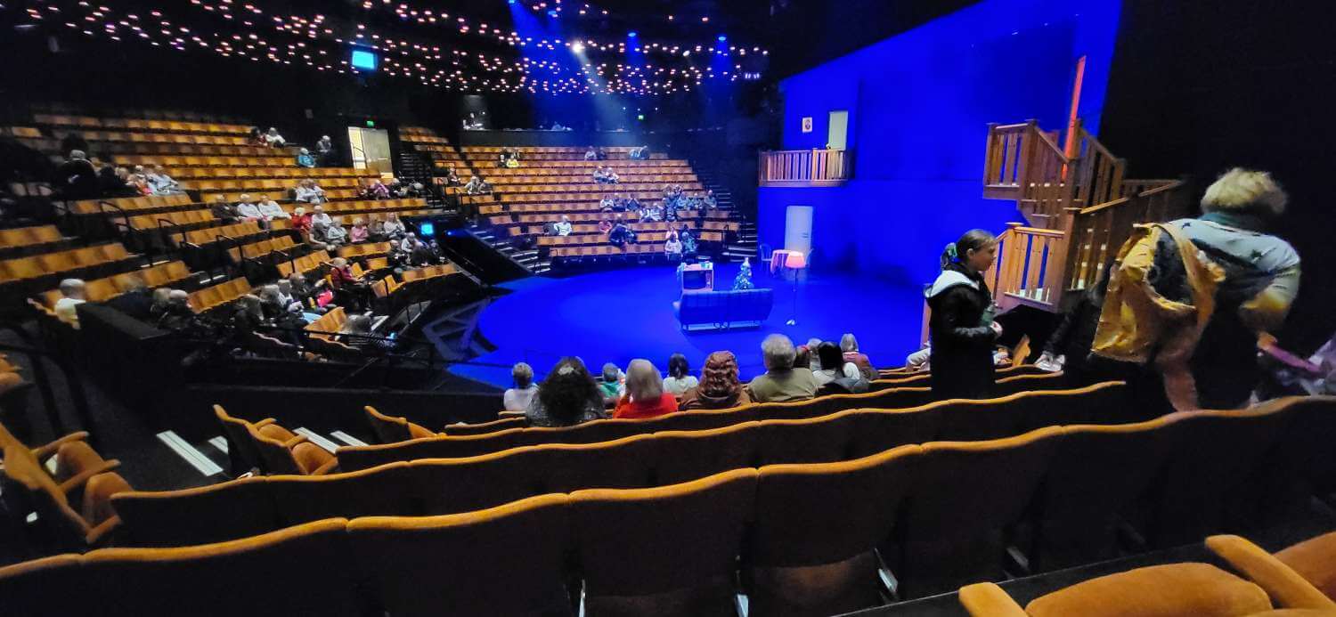 View of White Christmas at Crucible Theatre from Seat Block Purple, Row H, Seat 13