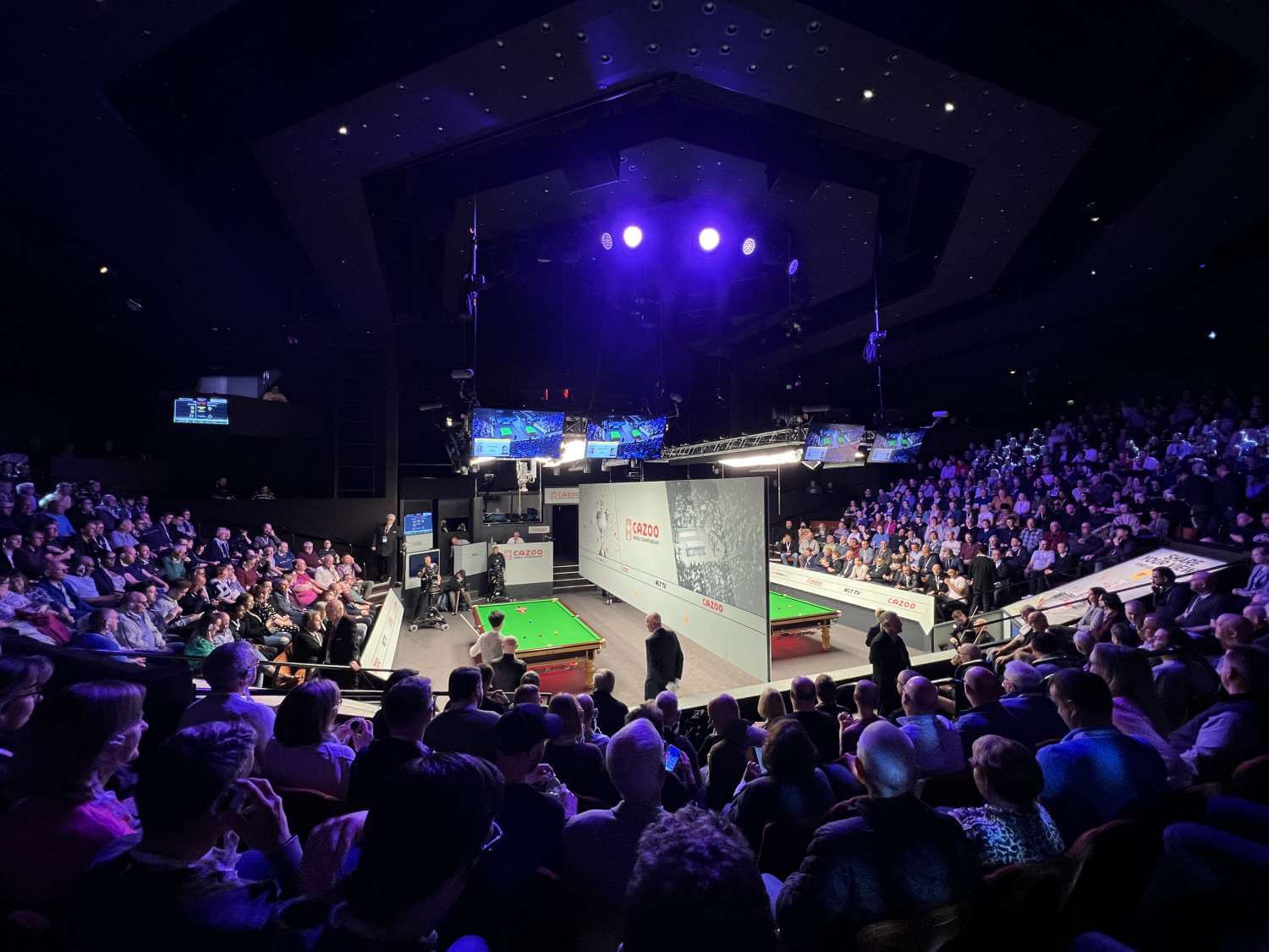 View of World Snooker Championships  at Crucible Theatre from Seat Block RED, Row F, Seat 47