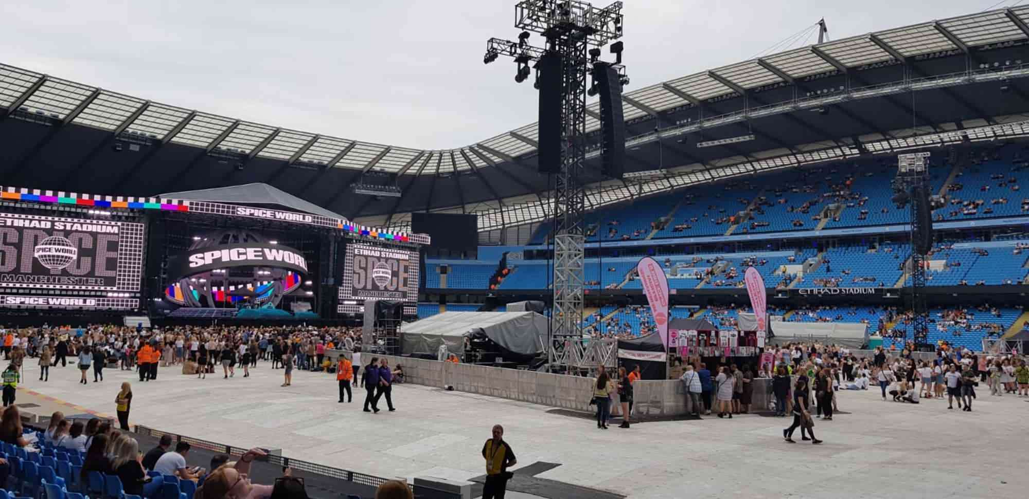 View of Spice Girls at Etihad Stadium Manchester from Seat Block 122