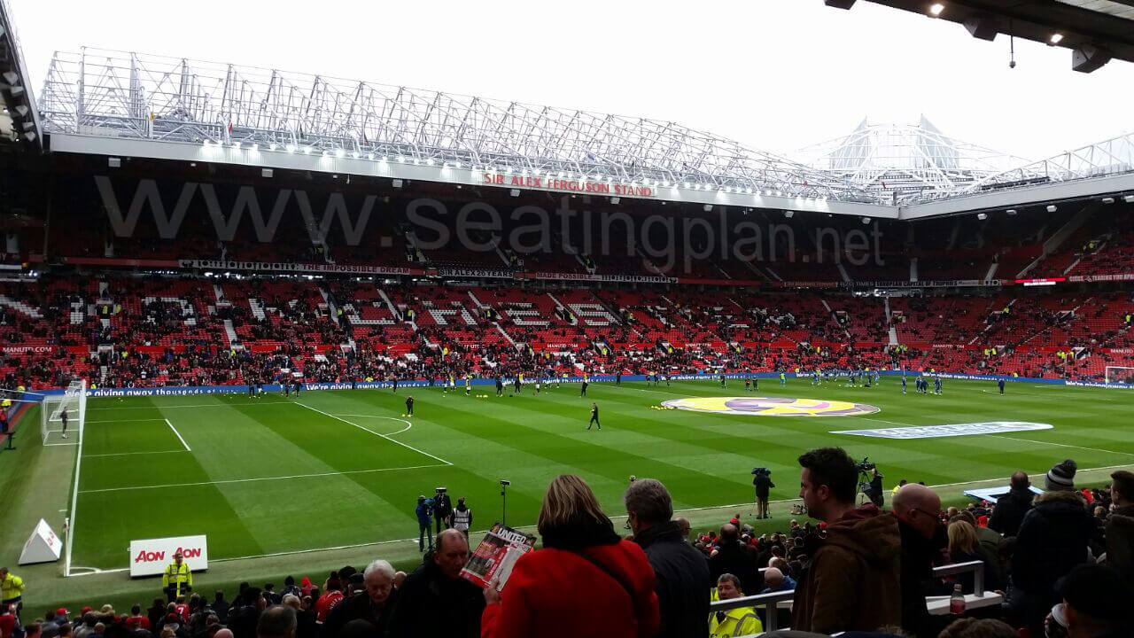 View of Football at Old Trafford from Seat Block STH121