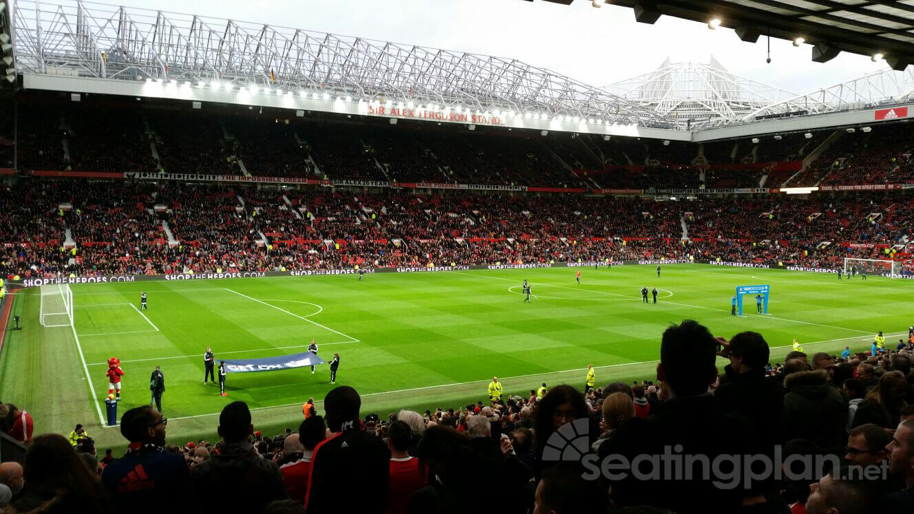 View of Football at Old Trafford from Seat Block STH121