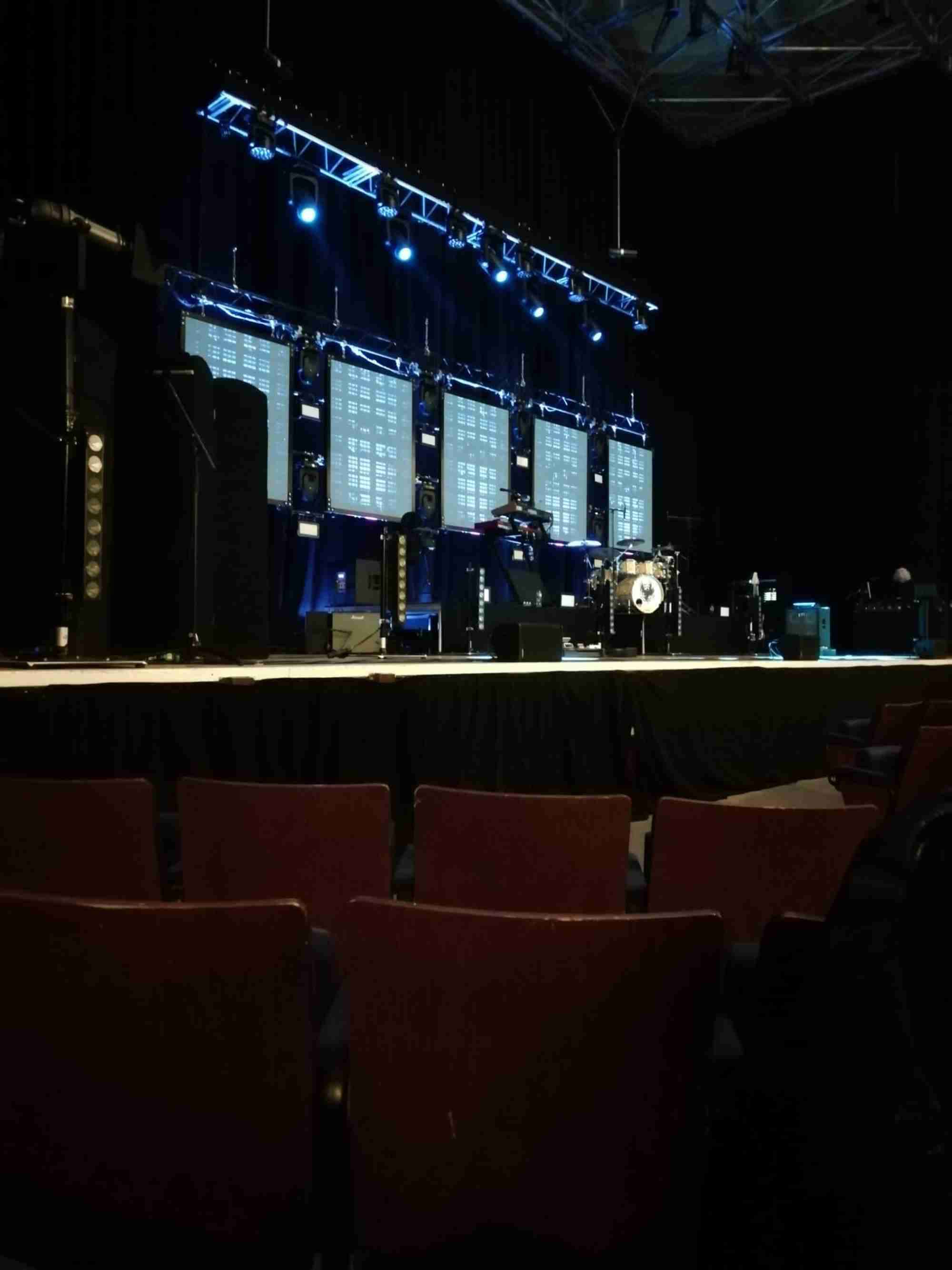 View of Jason Donovan  at Sheffield City Hall and Memorial Hall from Seat Block Stalls