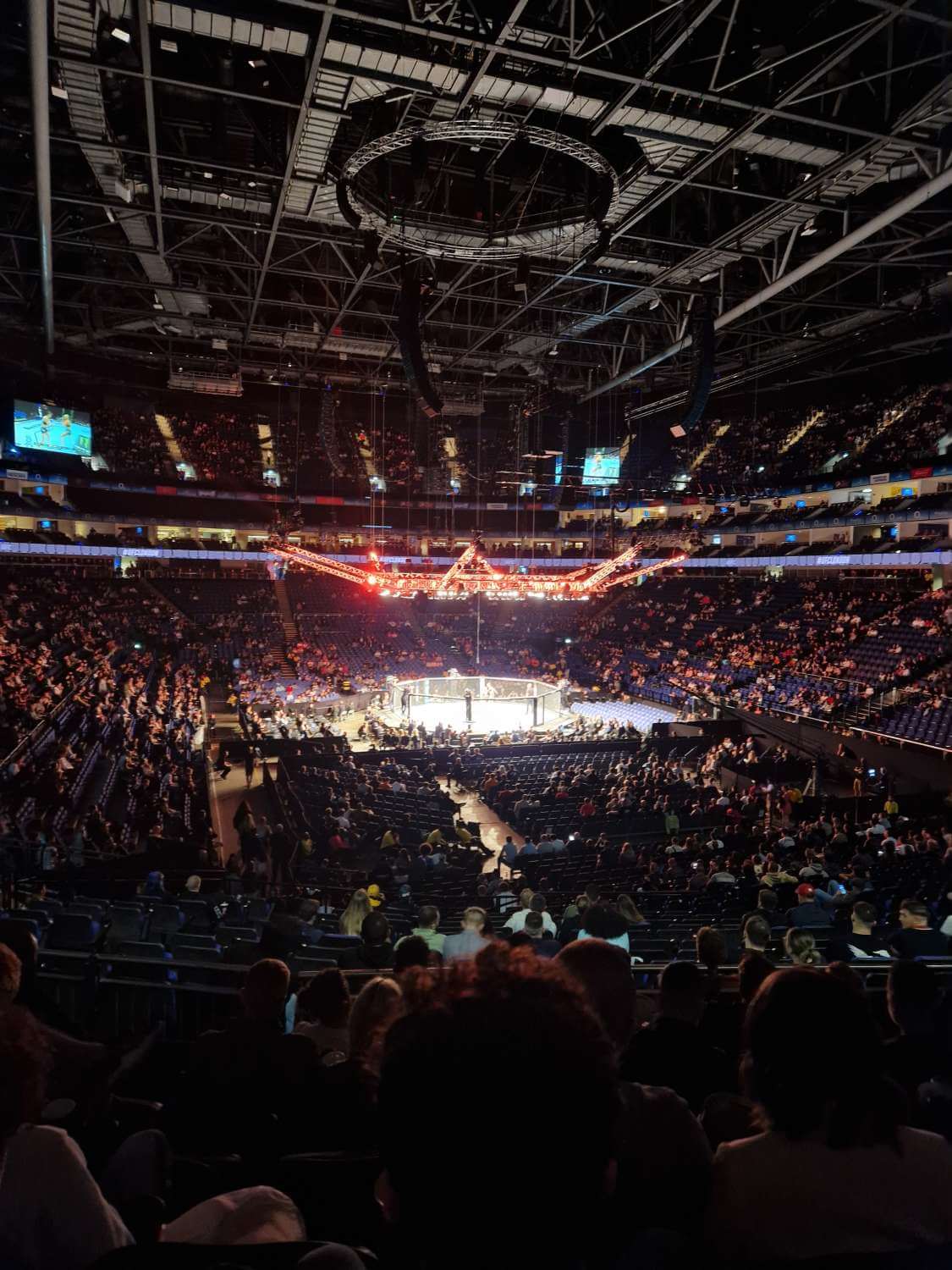 View of UFC Fight Night London at The O2 Arena from Seat Block 115, Row Y, Seat 345