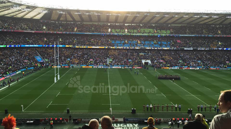 View of Rugby World Cup 2015 Final at Twickenham Stadium from Seat Block M35