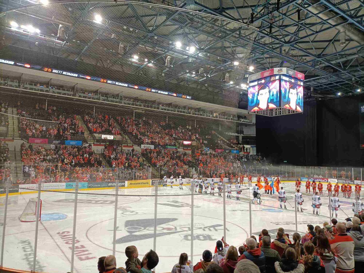 View of Sheffield Steelers  at Utilita Arena Sheffield from Seat Block 114, Row G, Seat 9