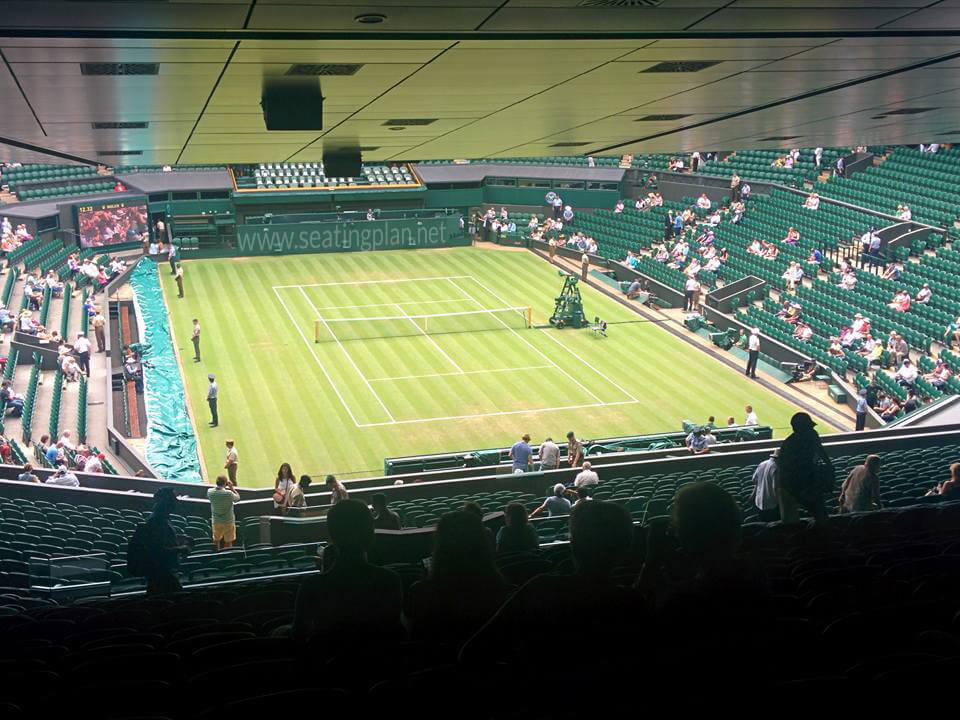 View of Wimbledon - Novak Djokovic v Jarkko Nieminen at Wimbledon - Centre Court from Seat Block 511